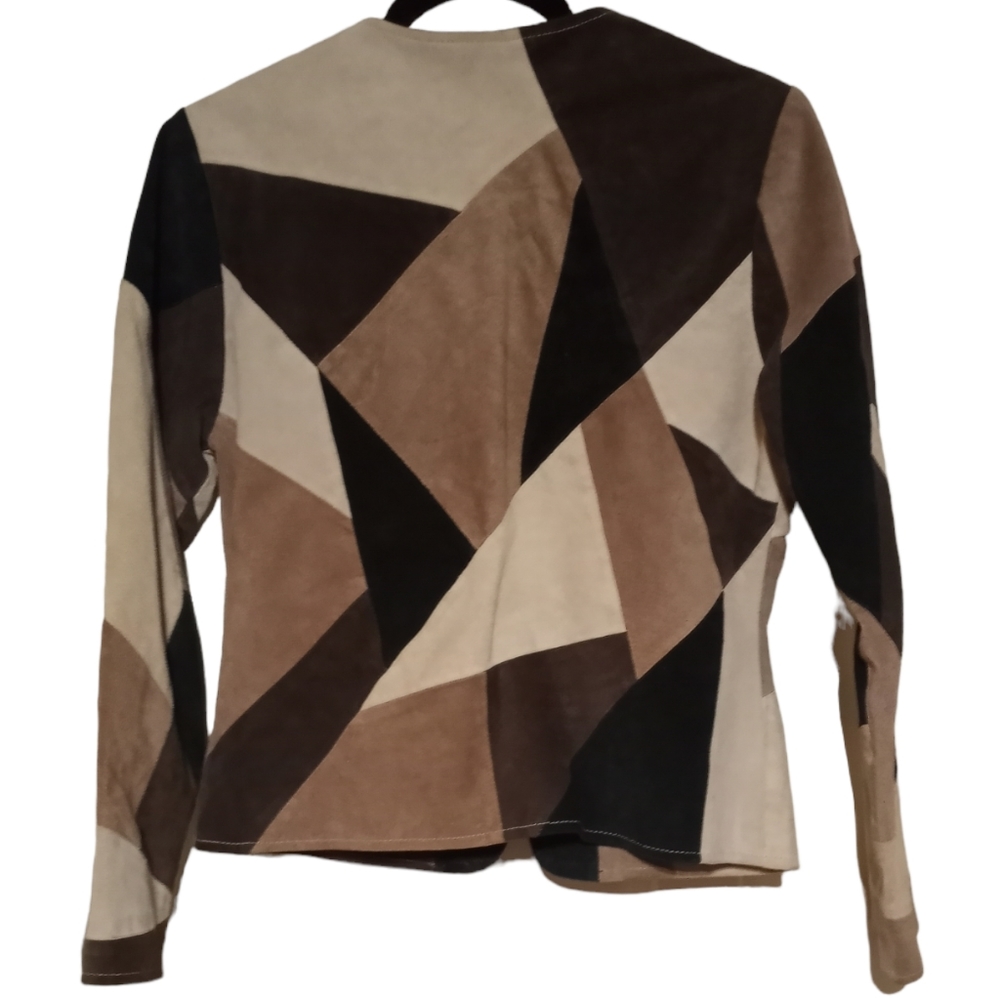 Vintage Patchwork Suede Jacket - image 2